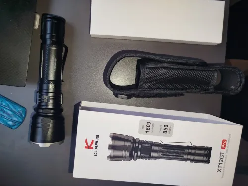 Klarus XT12GT PRO | 1600 Lumens, 850m Beam, USB-C Rechargeable | Tactical, Search & Rescue, Outdoor Flashlight actual product photo.