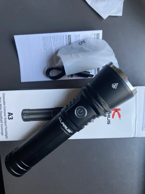 Klarus A3 Zoomable Flashlight, 2200 Lumens, 750m Beam actual product photo.