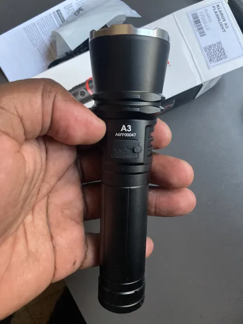 Klarus A3 Zoomable Flashlight, 2200 Lumens, 750m Beam actual product photo.