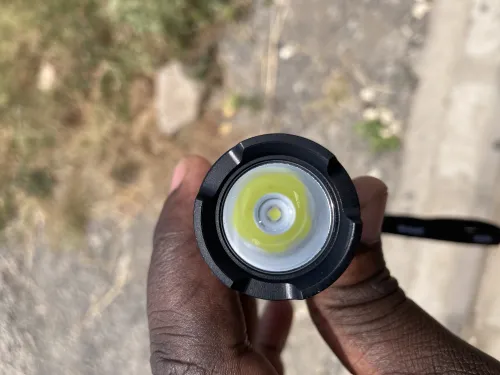 SUPERFIRE J6 LED Flashlight, 480 Lumens, 200m Range, USB-C actual product photo.