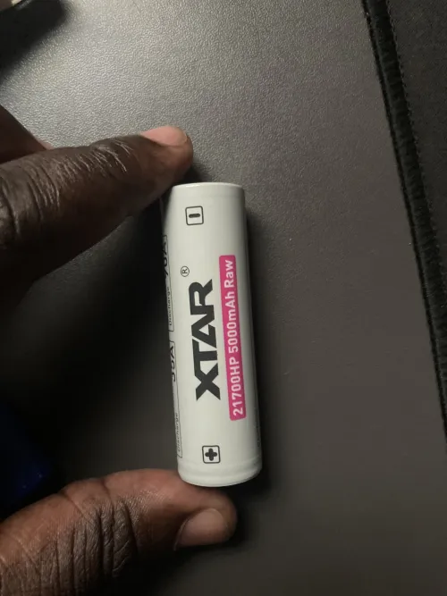 XTAR 21700 RAW Battery, 5000mAh, 35-90A High-Drain actual product photo.