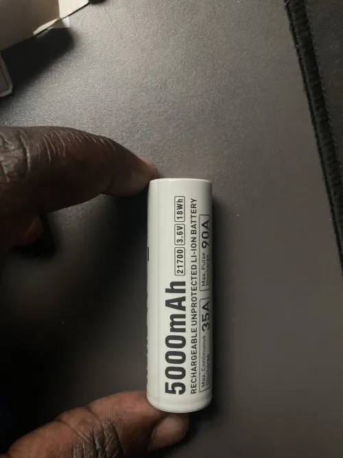 XTAR 21700 RAW Battery, 5000mAh, 35-90A High-Drain actual product photo.