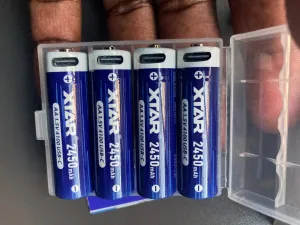 4 Pack XTAR AA Lithium-ion USB-C Battery 1.5V 2A, 4100mWh 2450mAh with LED Indicator actual product photo.