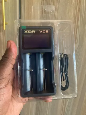 XTAR VC2 Dual-Slot Smart LCD Lithium-Ion Battery Charger with Independent Charging Channels and Micro-USB Input actual product photo.
