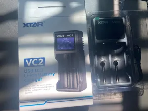 XTAR VC2 Dual-Slot Smart LCD Lithium-Ion Battery Charger with Independent Charging Channels and Micro-USB Input actual product photo.