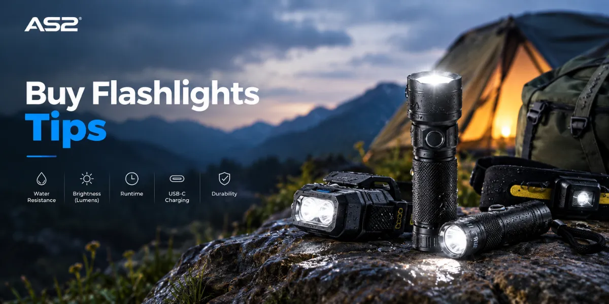 Buy flashlights tips: water resistance, brightness, runtime, USB-C charging and durability