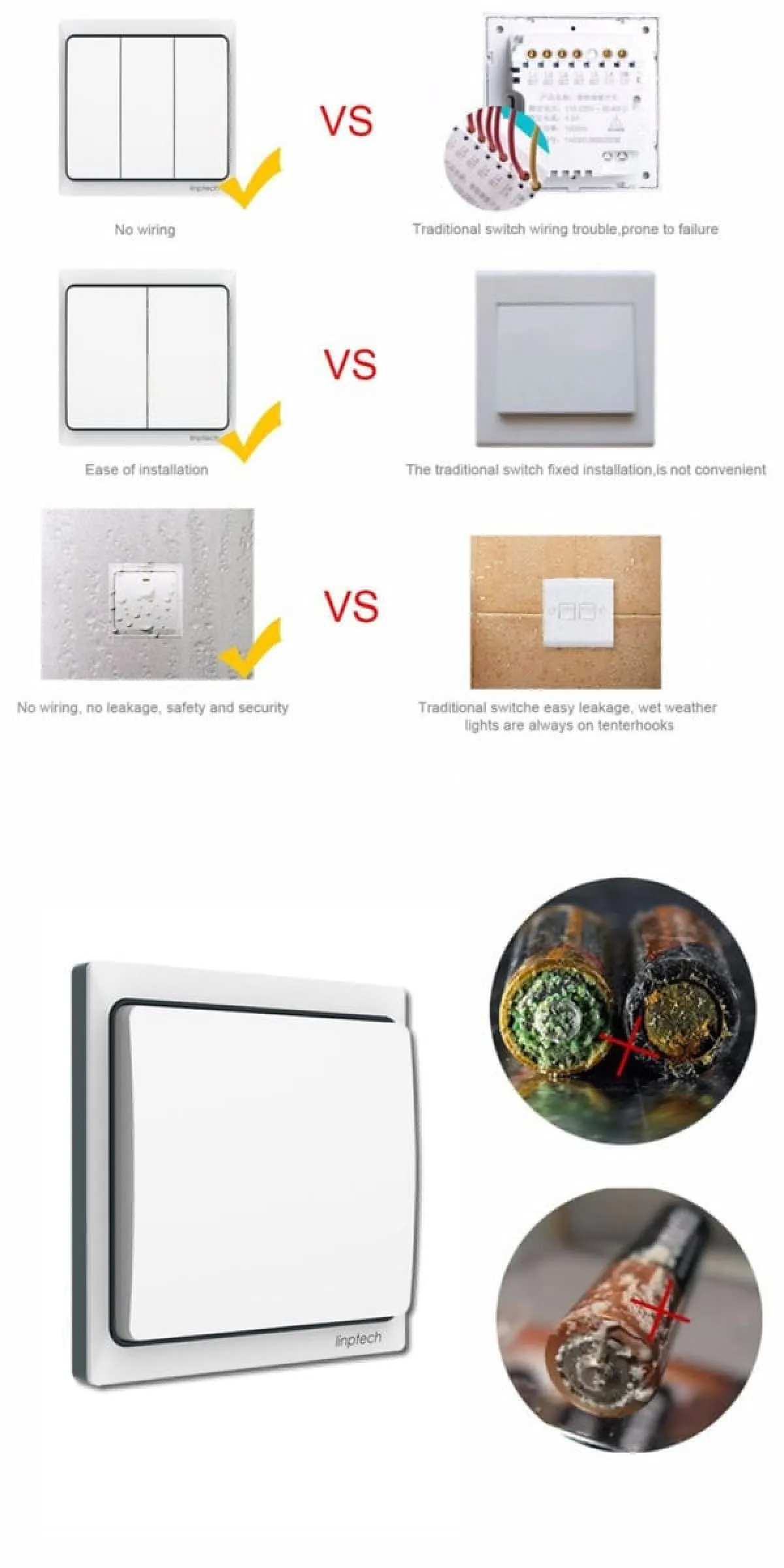 Kinetic Switch Kit: Battery-Free Wireless For Lights and Fans | No Wiring Needed, Easy Install in Kenya
