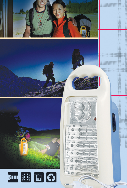 HAKKO/AKKO HK-400B Portable Lamp | 120Hrs Runtime, 40 LED, Emergency, Camping Light | ABS Plastic | Lead-Acid Battery