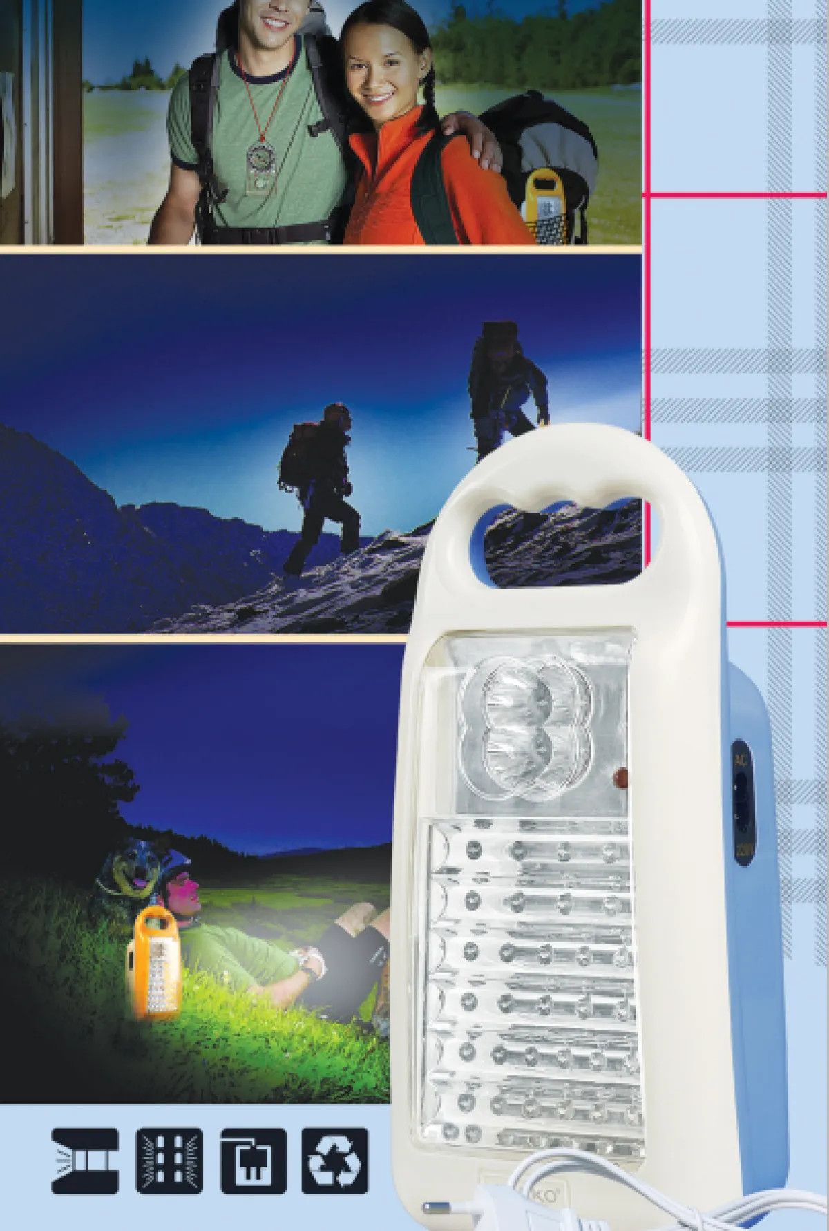 HAKKO/AKKO HK-400B Portable Lamp, 120Hrs Runtime, 40 LED