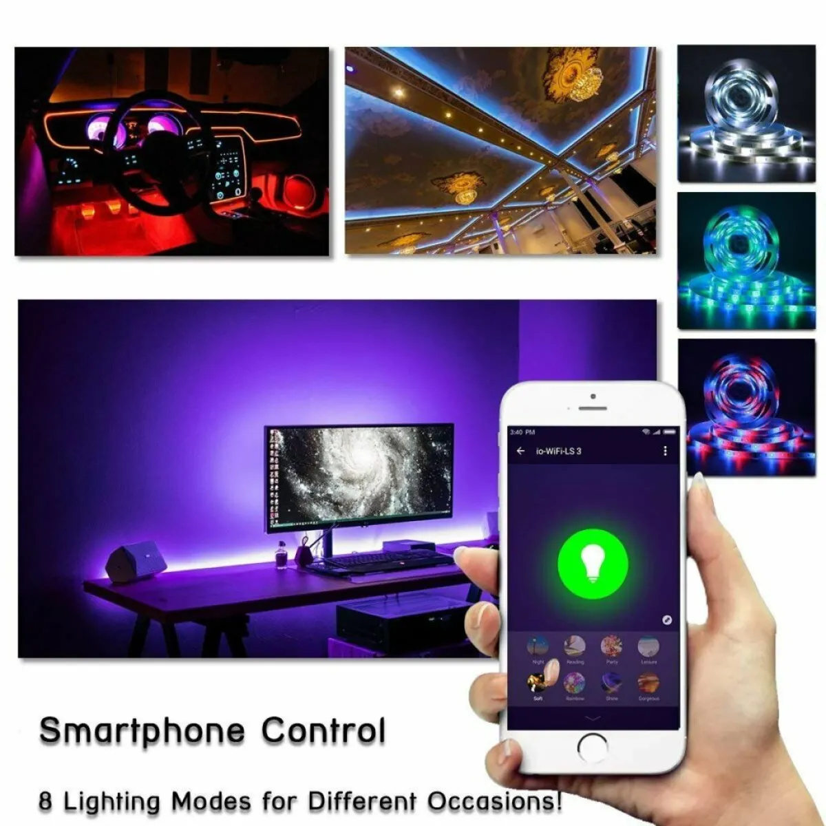 Zebrago Tuya Smart WiFi LED Strip Lights, Music Sync, RGB