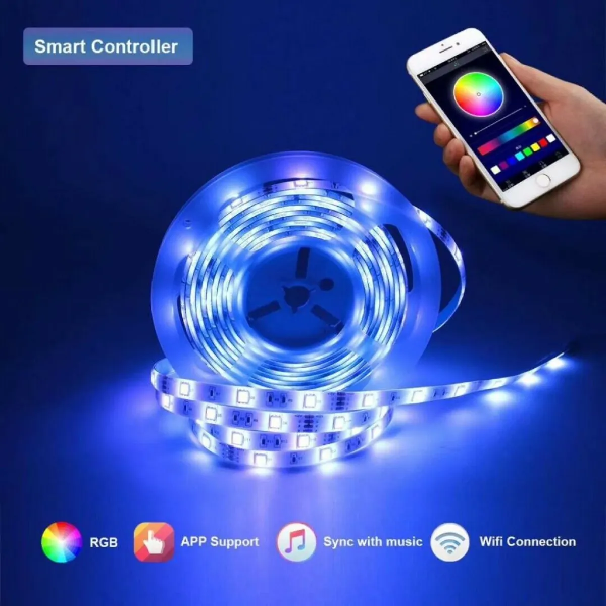 Zebrago Tuya Smart WiFi LED Strip Lights, Music Sync, RGB