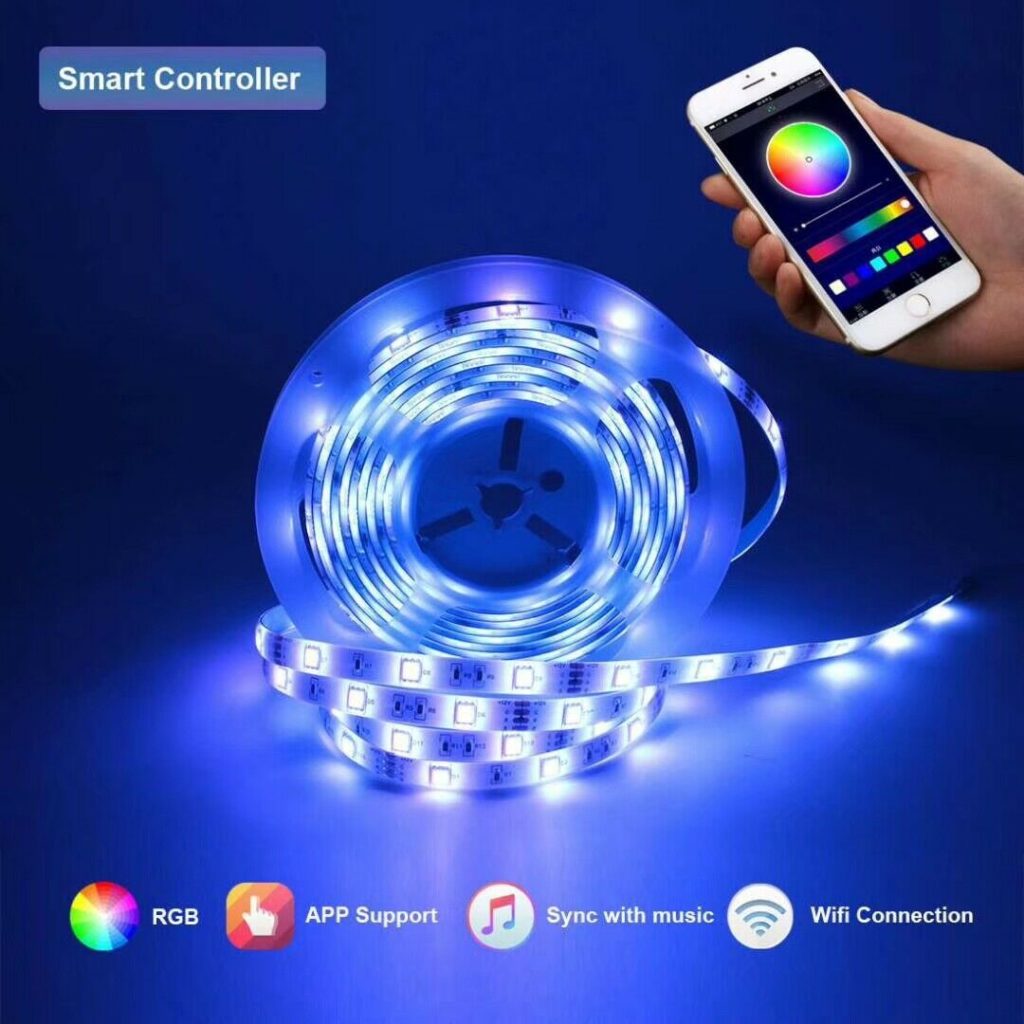 Zebrago Tuya Smart Wifi LED Strip Lights | Music Sync & Alexa Compatible | TV Backlight, Gaming, Decor | USB Powered in