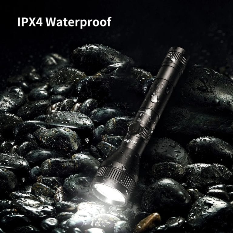 PEETPEN L9 Flashlight | 500lm Osram LED, 120m Beam, USB Rechargeable | Pocket Torch for Camping, Hiking, Emergency,