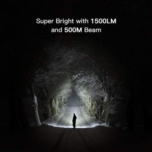 PEETPEN L40 Flashlight: 900lm, 300m Beam, USB Rechargeable, Aluminum, IPX67 Waterproof - Camping, Hiking, Emergency in