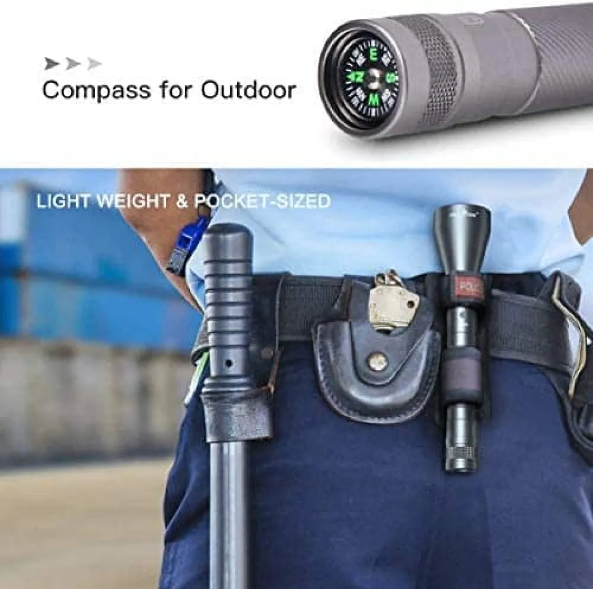 PEETPEN L40 Flashlight: 900lm, 300m Beam, USB Rechargeable, Aluminum, IPX67 Waterproof - Camping, Hiking, Emergency in