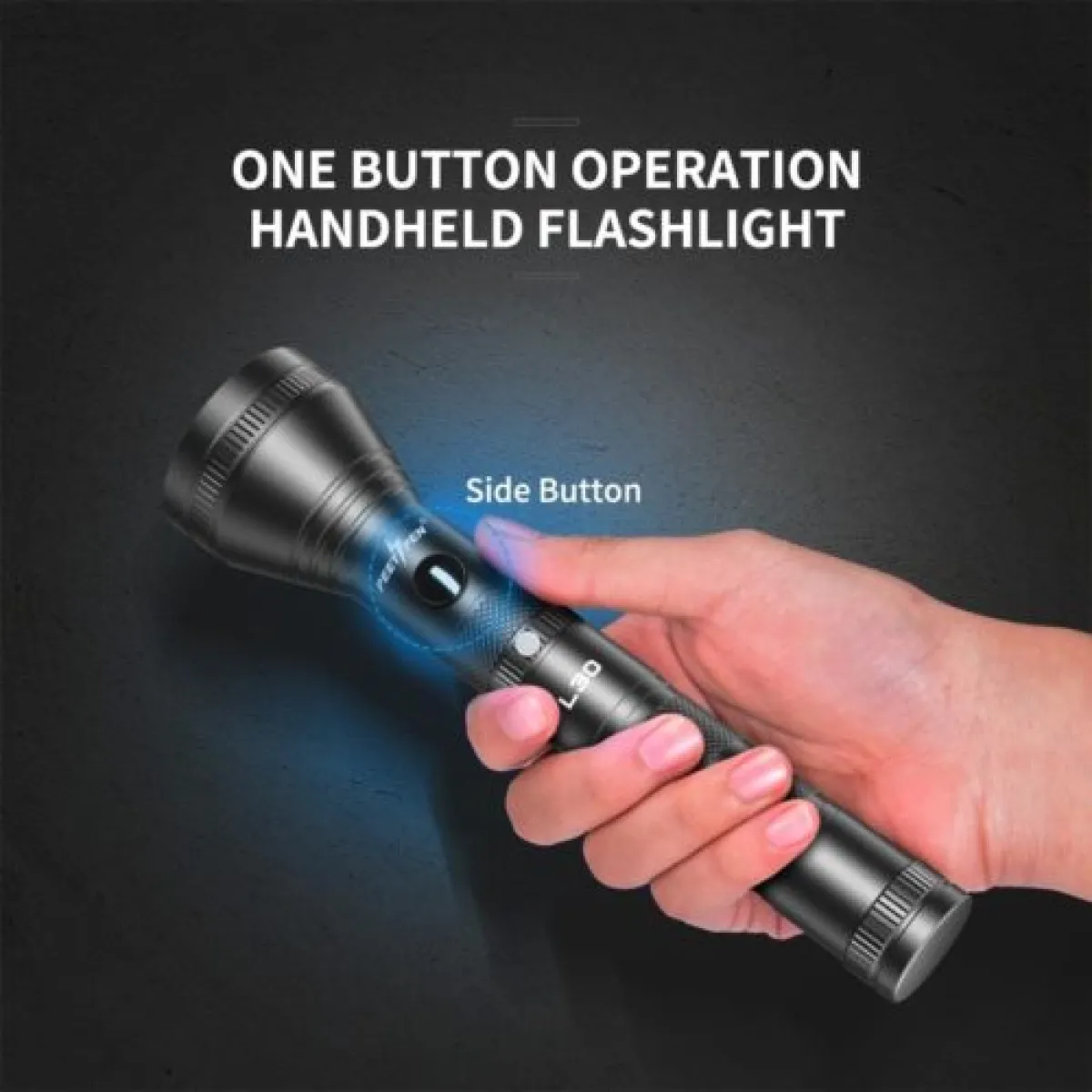 PEETPEN L30 LED Flashlight | 400m Beam, 1200 Lumens, USB Rechargeable, IPX6 Waterproof Aluminum | Outdoor, Emergency,
