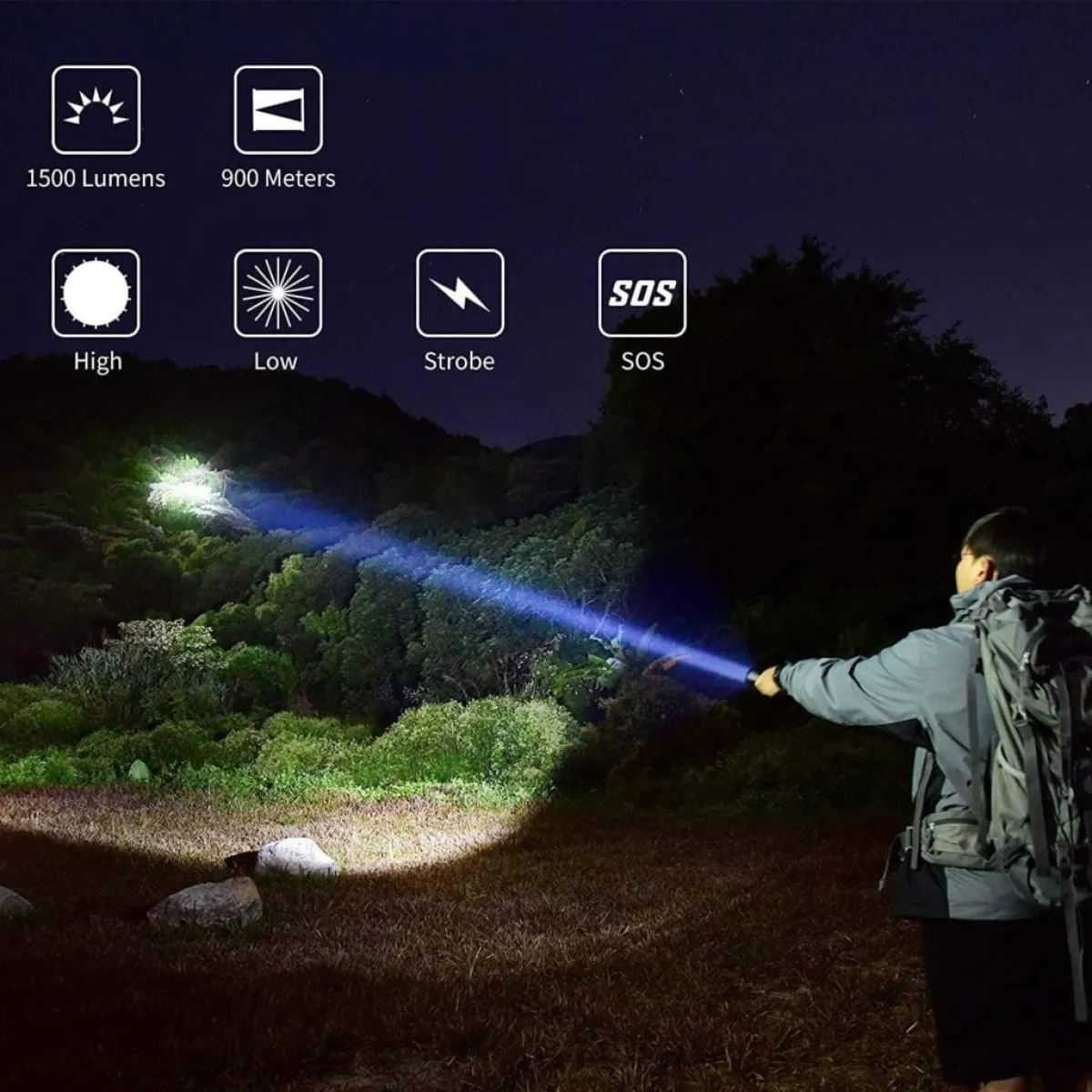 PEETPEN L70 heavy-duty rechargeable flashlight