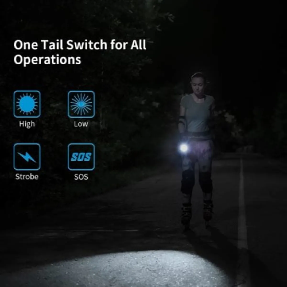 PEETPEN L9 Flashlight | 500lm Osram LED, 120m Beam, USB Rechargeable | Pocket Torch for Camping, Hiking, Emergency,