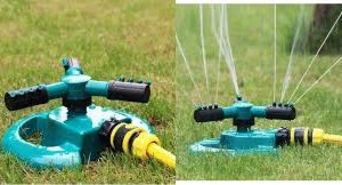 Automatic 360° Rotating Sprinkler, 10m Reach, 60psi, ABS Plastic