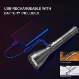 PEETPEN L40 Flashlight, 900lm, 300m Beam, USB Rechargeable, IP67 - photo 4
