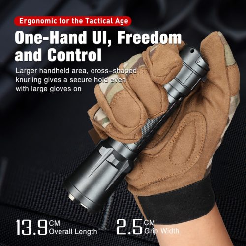 Klarus XT11GT Torch: 2200 Lumens, USB-C Rechargeable Tactical Flashlight with Dual Tail Switches. Security, Outdoor,