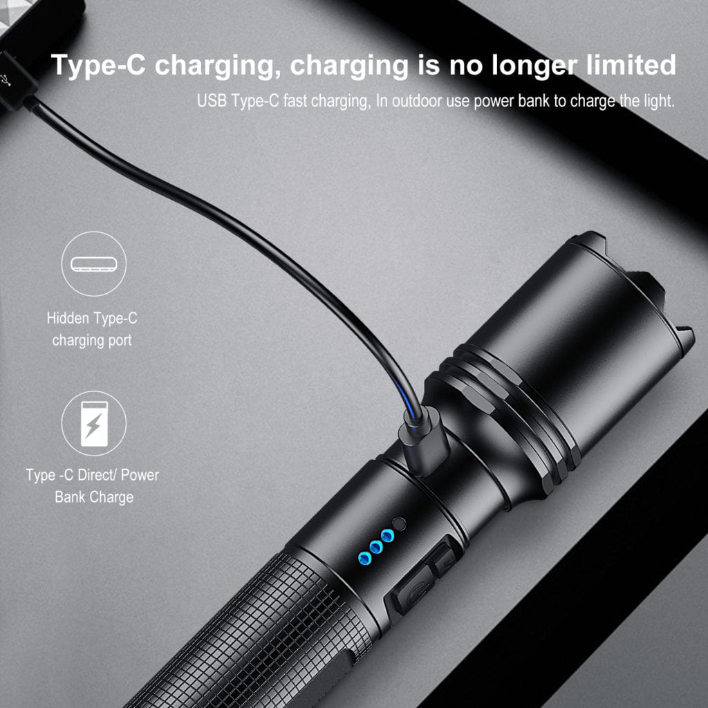 Klarus A1 Flashlight | 1100 Lumens, 230m Beam | USB-C Rechargeable, Camping, Emergency | Aluminum Alloy, IPX6