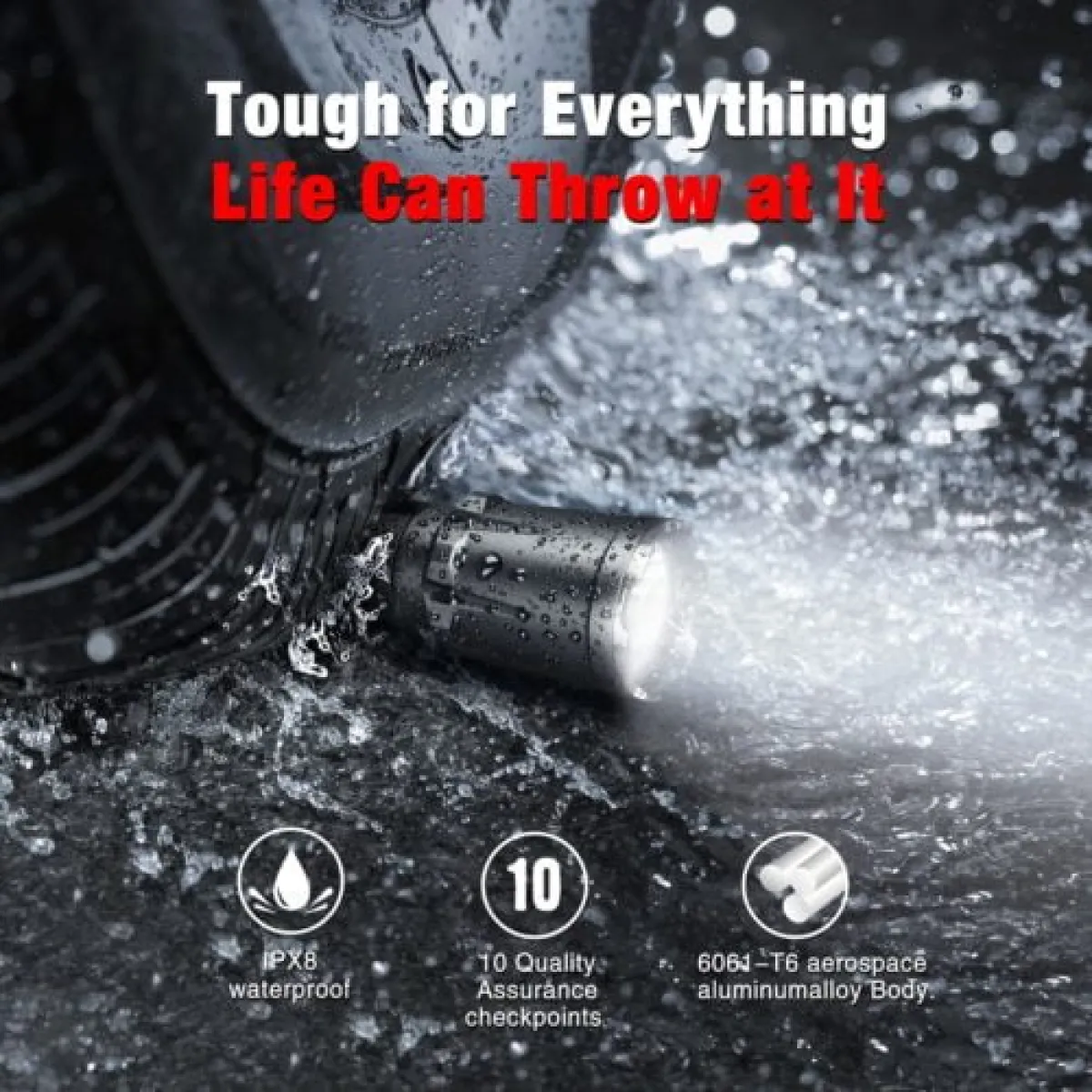 Klarus XT11GT tactical flashlight with holster
