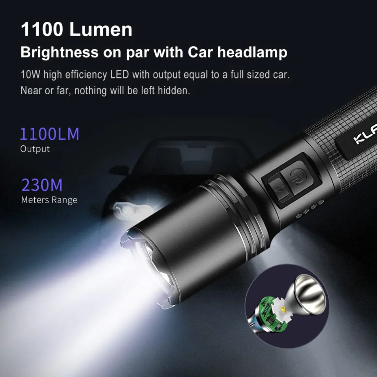Klarus A1 rechargeable EDC flashlight