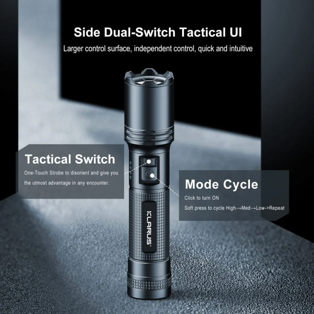 Klarus A1 rechargeable EDC flashlight