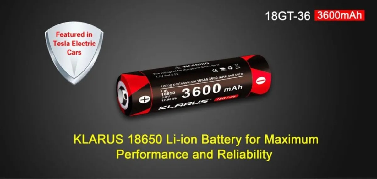 Klarus 18GT-36 18650 rechargeable battery