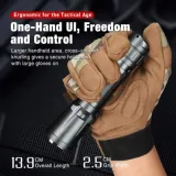 Klarus XT11GT Torch: 2200 Lumens, USB-C Rechargeable Tactical Flashlight with Dual Tail Switches. Security, Outdoor, Emergency Use. Includes 3100mAh Battery & Holster. - photo 7