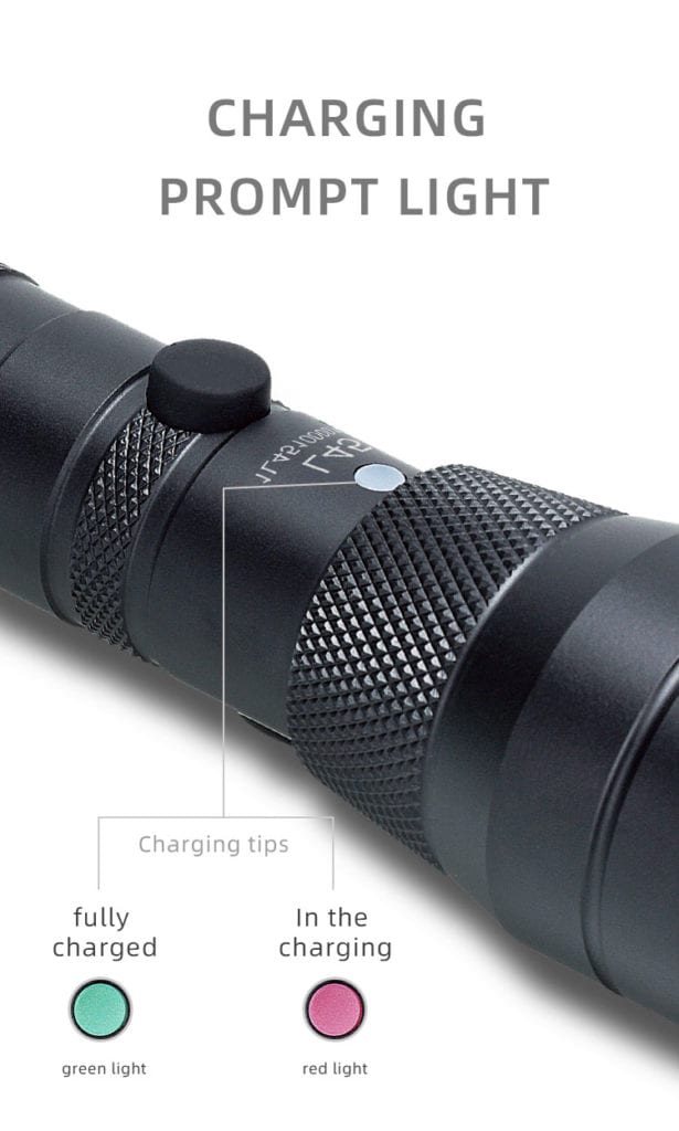 PEETPEN L45 Flashlight: 900lm, 0.5Km Beam, USB Rechargeable, IPX6 Waterproof, Aluminium Alloy; Camping, Outdoors,