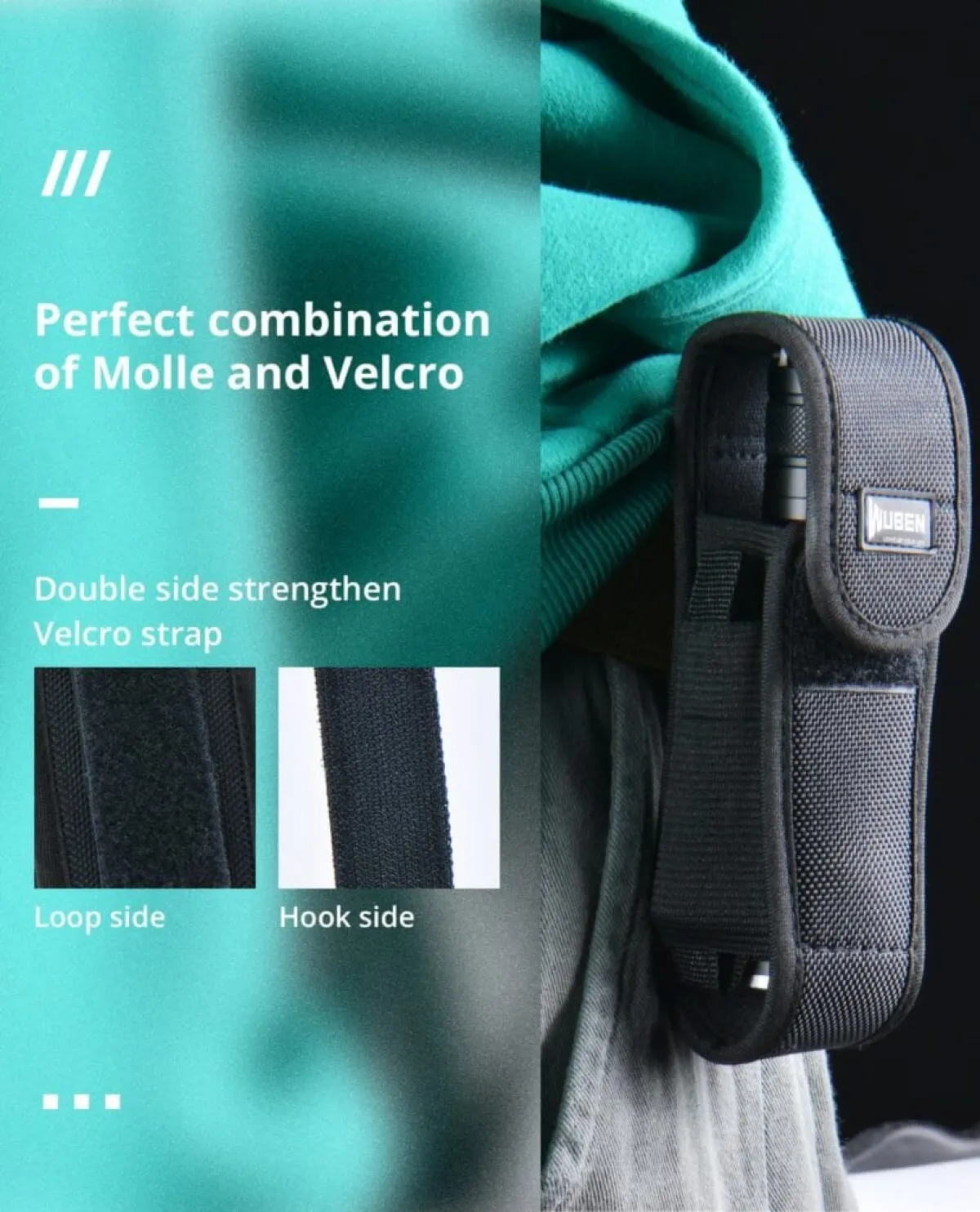 WUBEN AS6 Holster, Nylon Belt Pouch for C3, L50, TO40R, TO46R