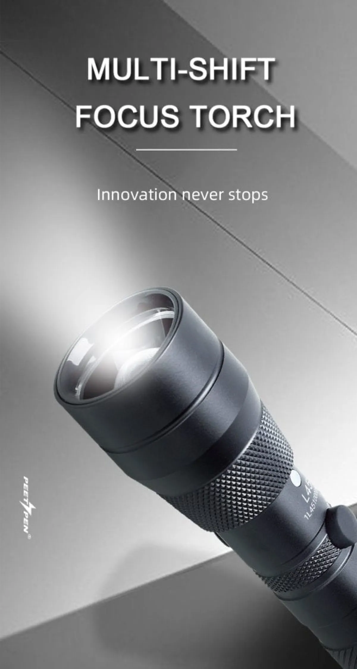 PEETPEN L45 zoomable rechargeable flashlight