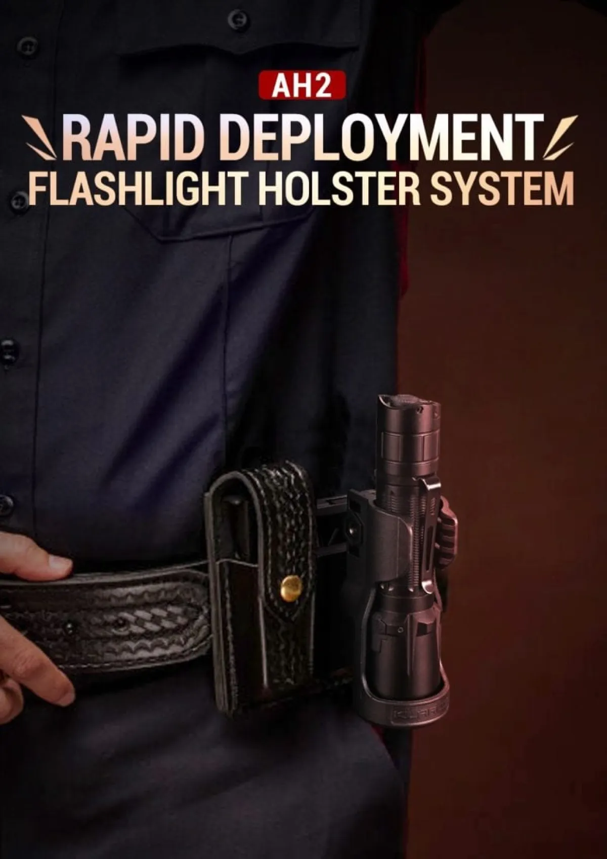 Klarus AH2 Rapid Deployment Flashlight Holster, Steel and Nylon