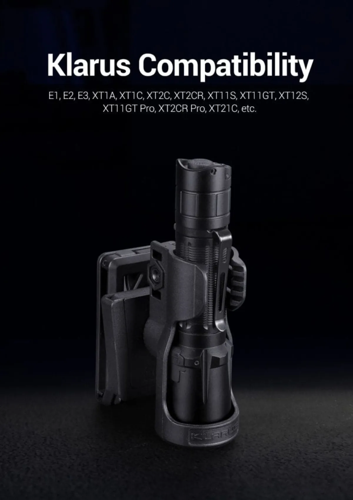 Klarus AH2 Rapid Deployment Flashlight Holster, Steel and Nylon