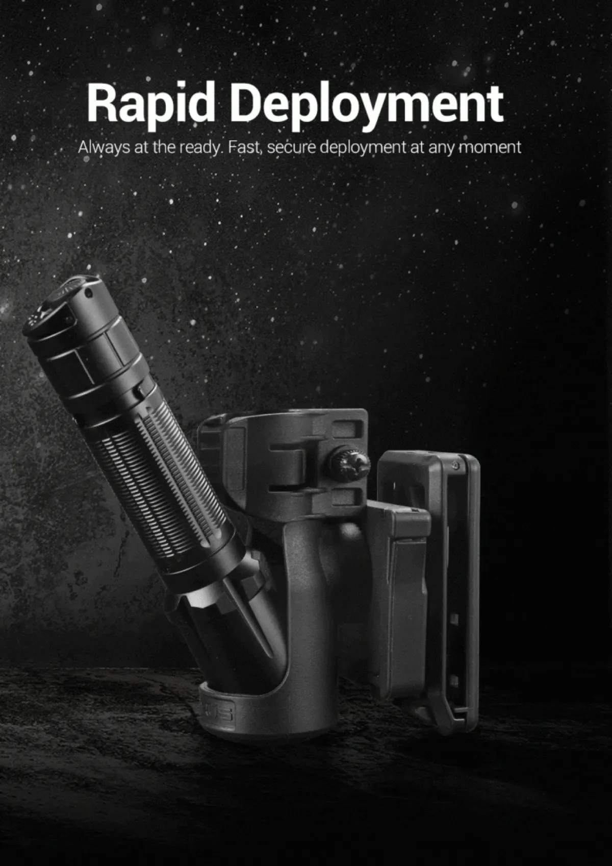 Klarus AH2 Rapid Deployment Flashlight Holster, Steel and Nylon