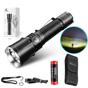 Klarus XT21X Flashlight | 4000 Lumens, 316m Beam | Rechargeable Torch for Search & Rescue, Outdoor, Emergency | CREE XHP70.2 LED, IPX8, USB Charging 5yrs Warranty
