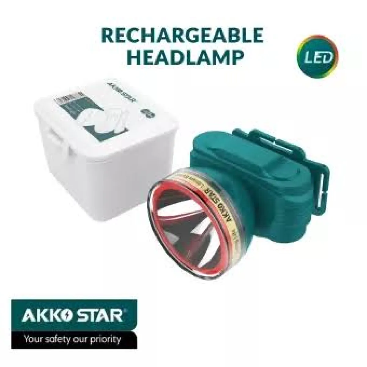 Akko Star Headlamp: 3W, 1200mAH Battery, 4-6hr Runtime, ABS Plastic - Hiking, Camping in Kenya