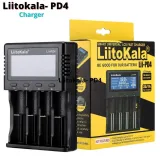 LiitoKala Lii-PD4: 4-Bay Smart Charger | LCD Display, Overcharge Protect | Charges 18650, AA, AAA, 26650, 21700 & More | NiMH, Li-ion, IMR, LiFePO4 Batteries in Kenya