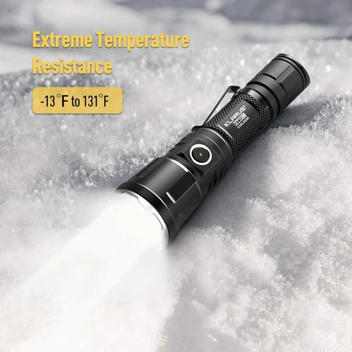 Klarus XT11X flashlight with holster