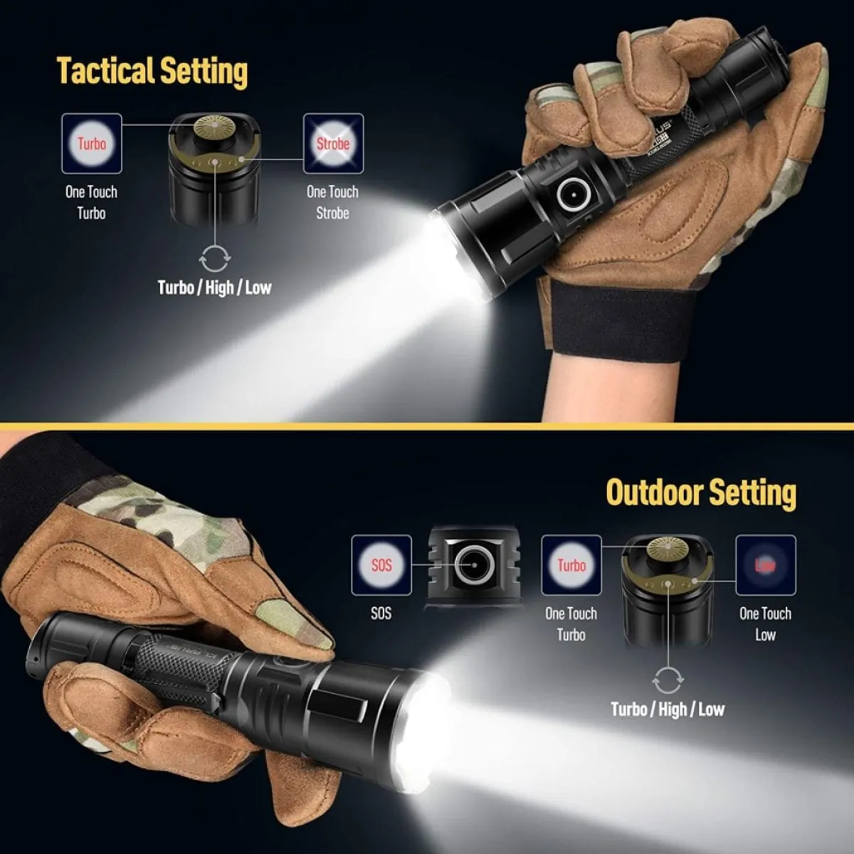 Klarus XT11X flashlight with holster