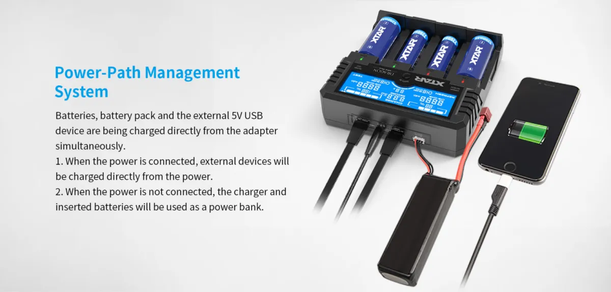 Xtar Dragon VP4 Plus 4-Bay Charger with LCD Display