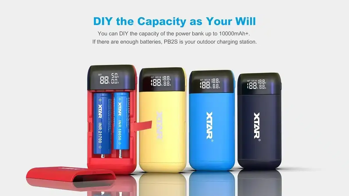XTAR PB2S: Fast 18650/21700 Charger & Power Bank for Outdoor, Emergency, Daily Use in Kenya
