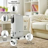 2000W 9-Fin Oil Heater - Safe for Babies/Seniors | 200 sq ft | Aluminum | Quiet, Energy-Efficient - photo 6