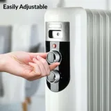 2500W 11-Fin Oil Heater - Safe for Bedrooms & Babies | Heats 250 sq ft | Aluminium | 1yr Warranty - photo 3