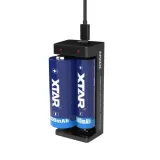 XTAR MC2 2-Bay USB Li-ion Charger | Charges 18650, 14500, 26650 Batteries | Portable & Safe Charging | Durable ABS Plastic - photo 2