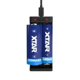 XTAR MC2 2-Bay USB Li-ion Charger | Charges 18650, 14500, 26650 Batteries | Portable & Safe Charging | Durable ABS Plastic - photo 3