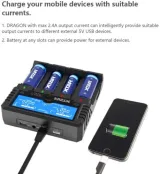 Xtar Dragon VP4 Plus Charger | 4-Bay Li-ion/NiMH Smart Charger, Power Bank, Voltage/Resistance Test, LCD Display - photo 6