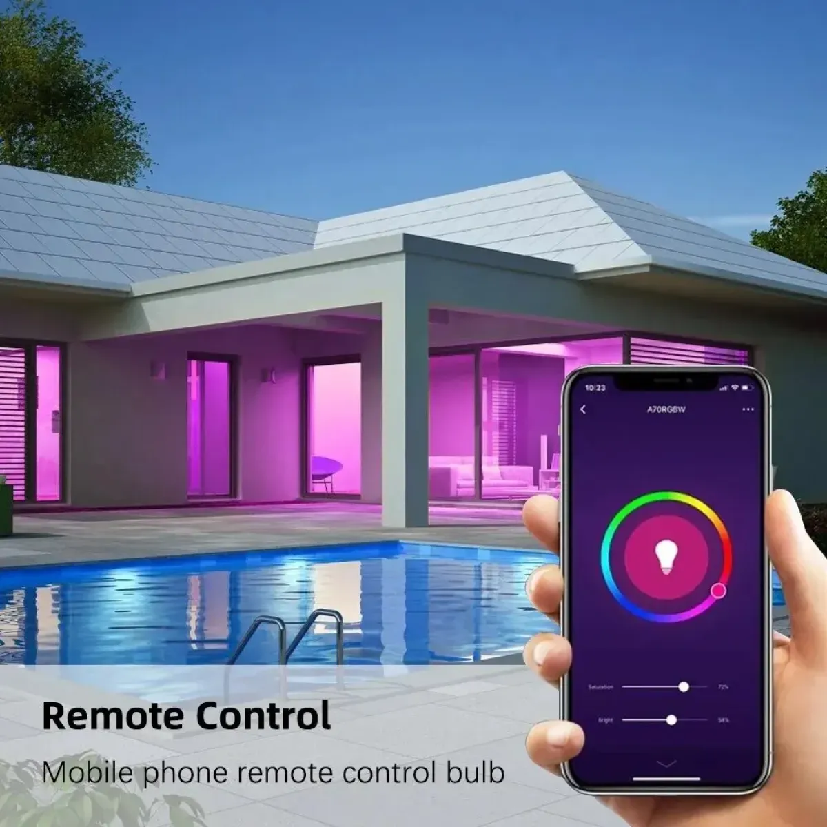 10W Tuya Smart RGB Bulb, Wifi & Bluetooth | App & Voice Control, E27 | Smart Home Automation, Mood Lighting in Kenya